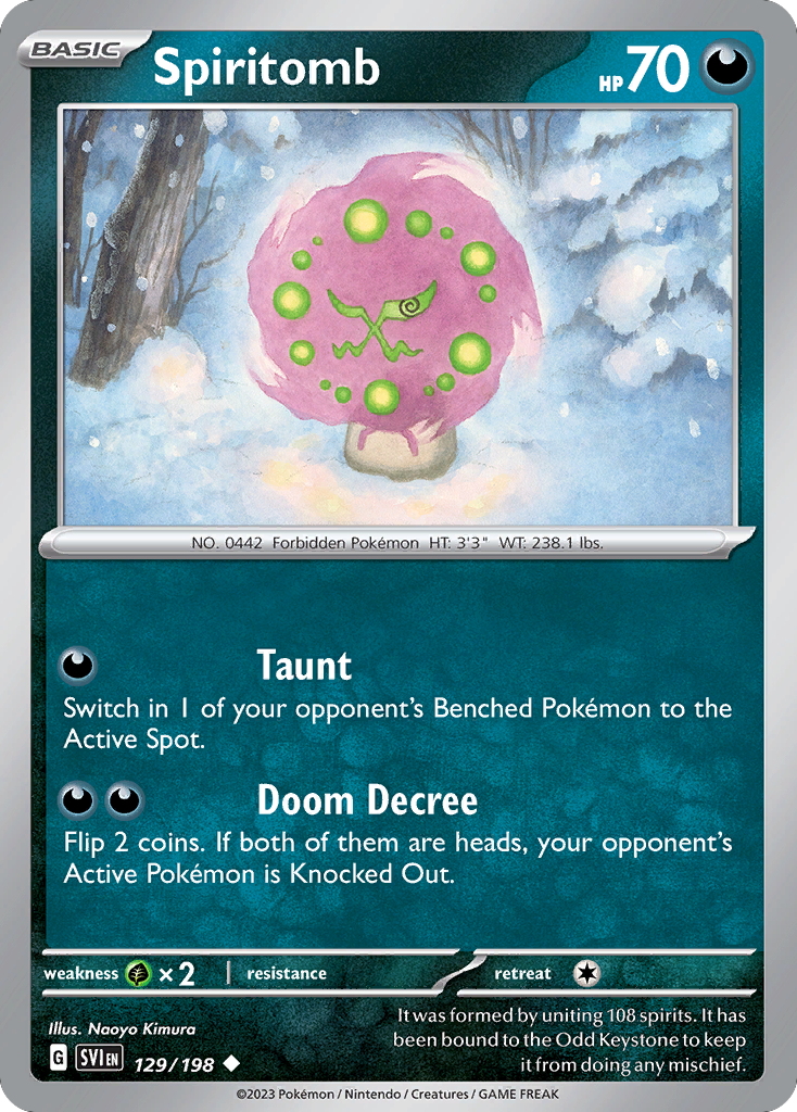 Pokemon TCG - Spiritomb 129/198 Scarlet & Violet NM