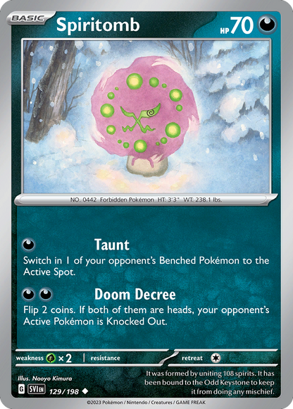 Pokemon TCG - Spiritomb 129/198 Scarlet & Violet NM