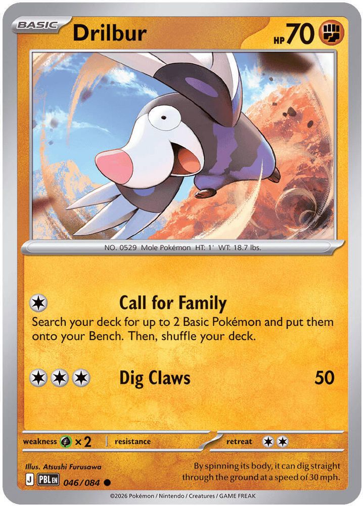 Pokemon TCG - Drilbur 046/084 Pitch Black NM