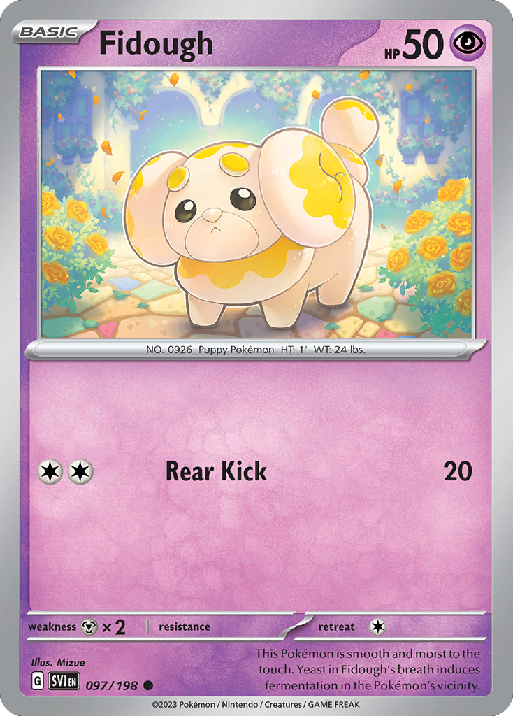 Pokemon TCG - Fidough 097/198 Scarlet & Violet NM