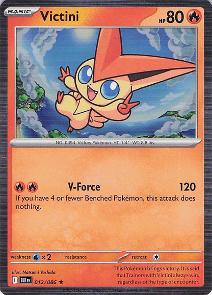 Pokemon TCG - Victini 012/086 Holo Black Bolt NM