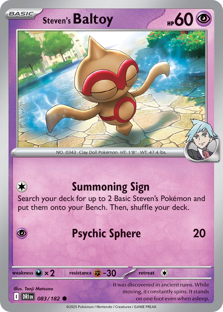 Pokemon TCG - Steven's Baltoy 083/182 Destined Rivals NM