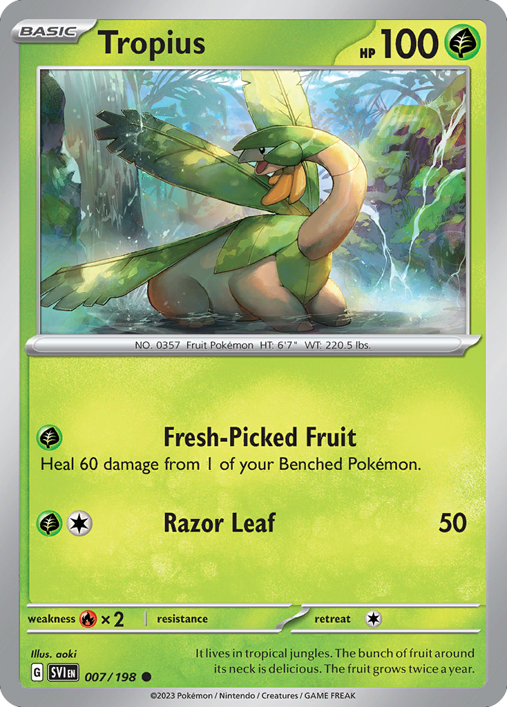 Pokemon TCG - Tropius 007/198 Scarlet & Violet NM