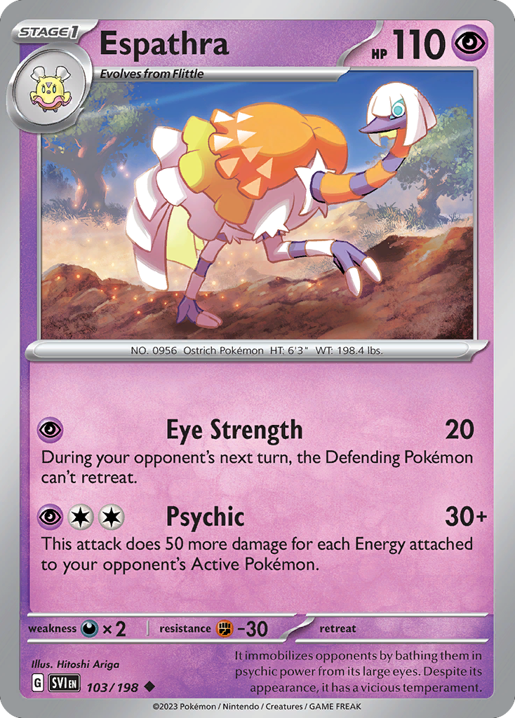 Pokemon TCG - Espathra 103/198 Scarlet & Violet NM