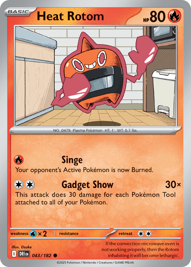 Pokemon TCG - Heat Rotom 043/182 Destined Rivals NM