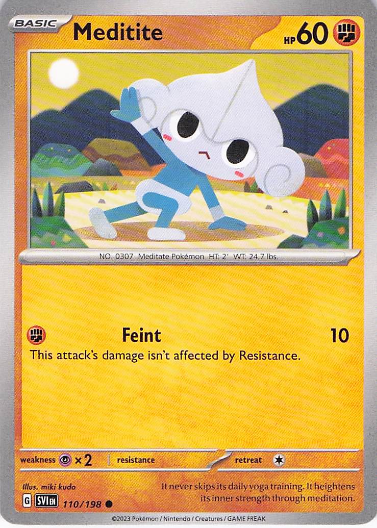 Pokemon TCG - Meditite 110/198 Scarlet & Violet NM
