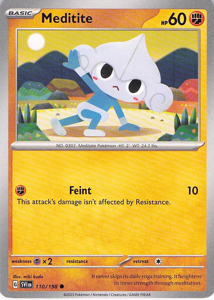 Pokemon TCG - Meditite 110/198 Scarlet & Violet NM