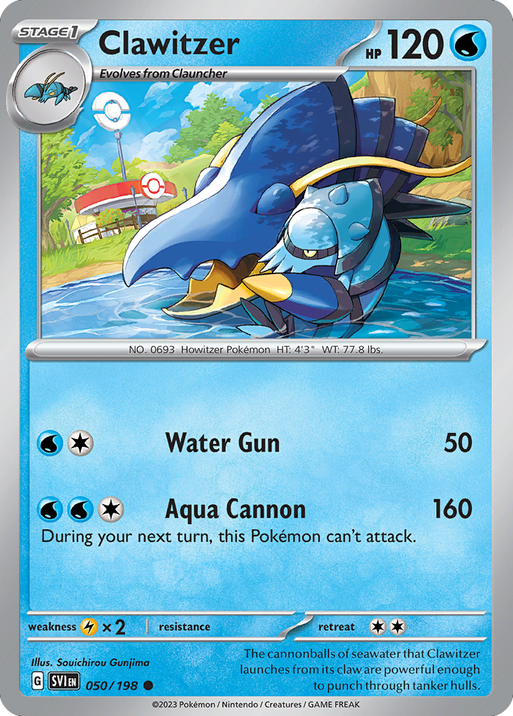 Pokemon TCG - Clawitzer 050/198 Scarlet & Violet NM
