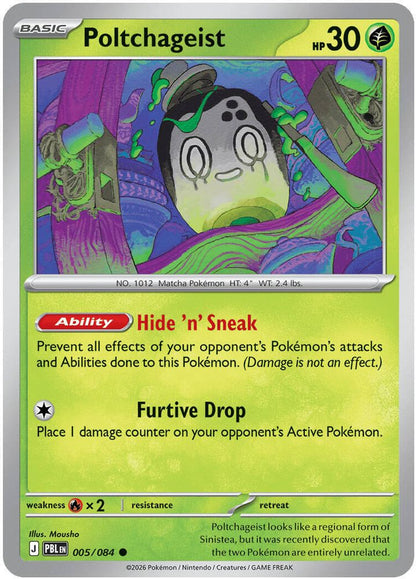Pokemon TCG - Poltchageist 005/084 Pitch Black NM