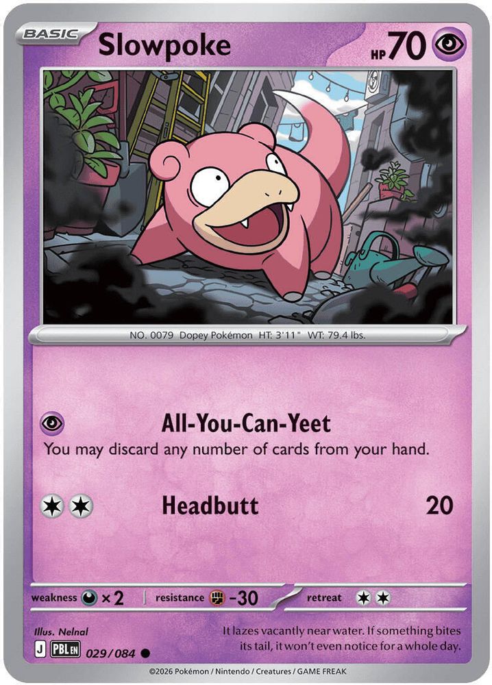 Pokemon TCG - Slowpoke 029/084 Pitch Black NM