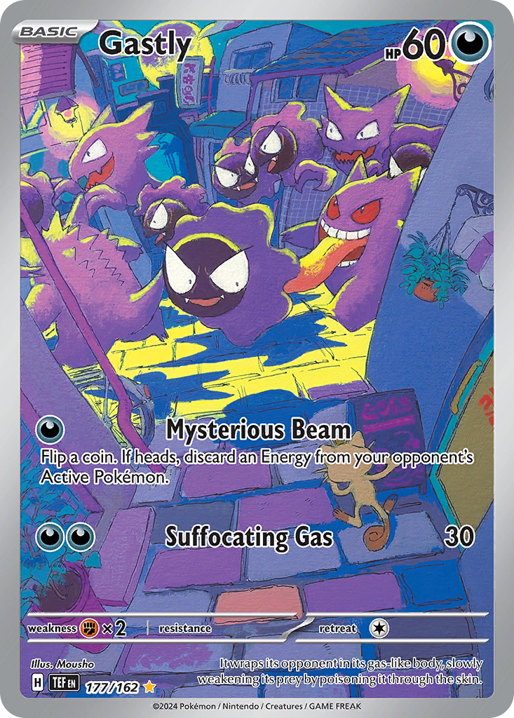 Gastly 177/162 Illustration Rare Temporal Forces Pokemon Holo NM