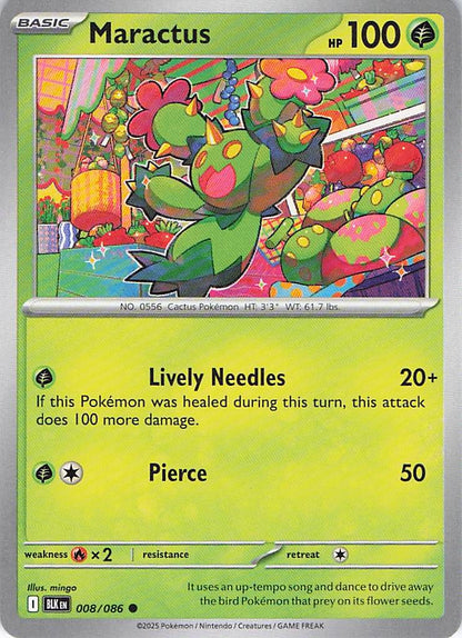 Pokemon TCG - Maractus 008/086 Black Bolt NM