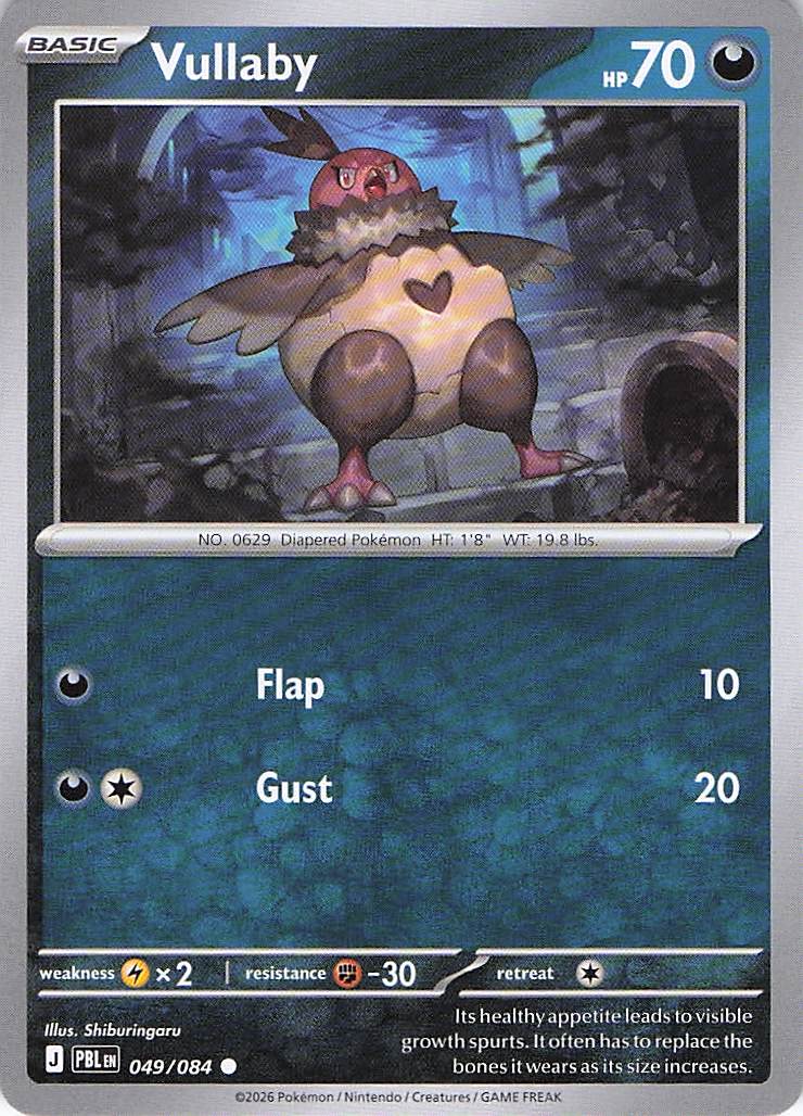 Pokemon TCG - Vullaby 049/084 Pitch Black NM
