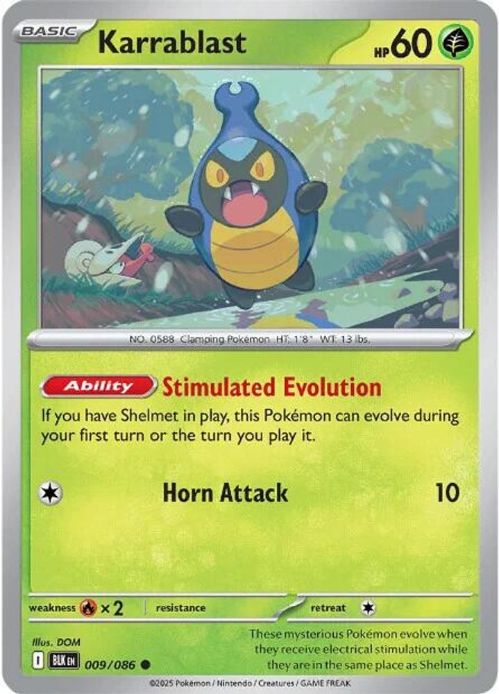 Pokemon TCG - Karrablast 009/086 Black Bolt NM