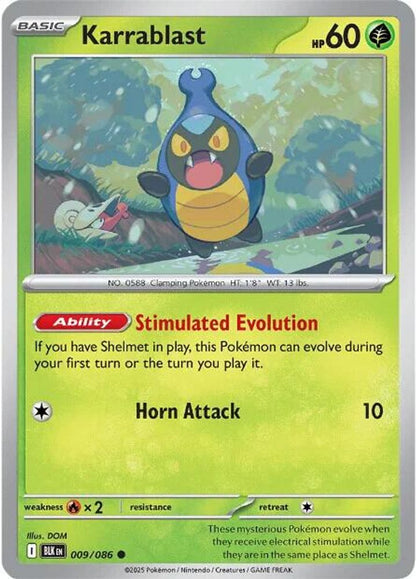 Pokemon TCG - Karrablast 009/086 Black Bolt NM