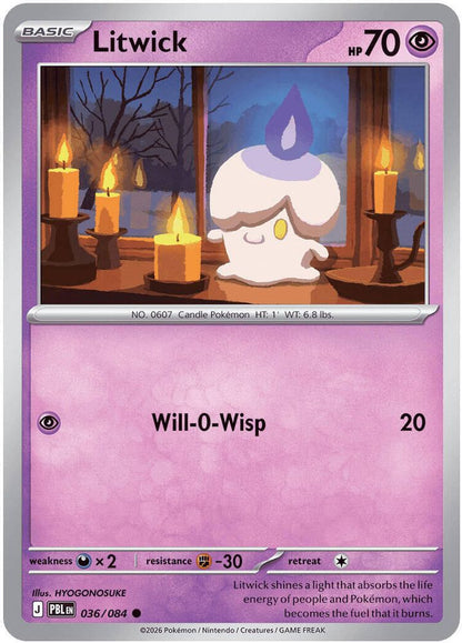 Pokemon TCG - Litwick 036/084 Pitch Black NM