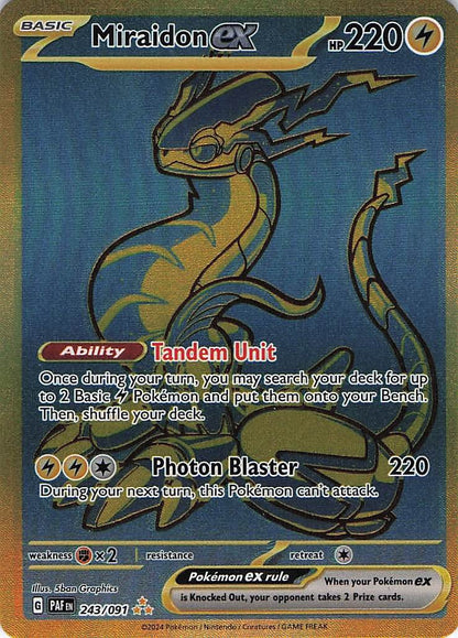 Miraidon ex 243/091 Paldean Fates Pokemon LP