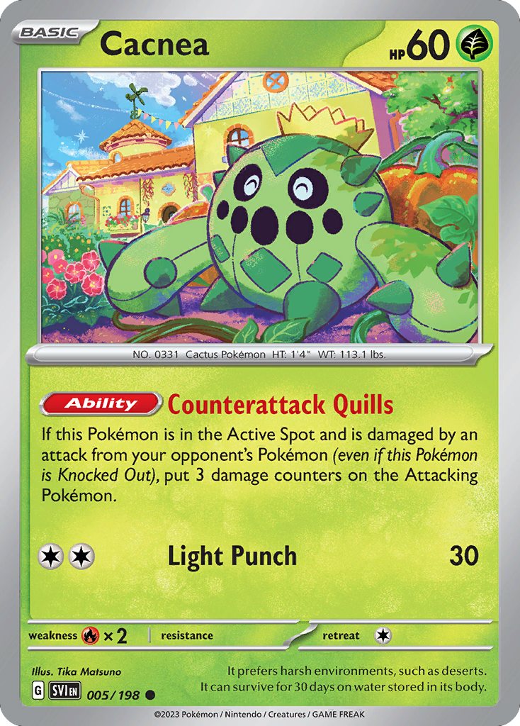 Pokemon TCG - Cacnea 005/198 Scarlet & Violet NM