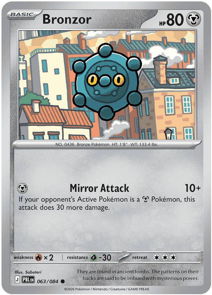 Pokemon TCG - Bronzor 063/084 Pitch Black NM