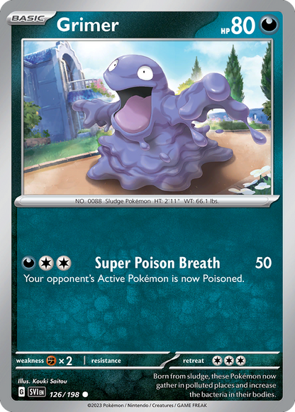 Pokemon TCG - Grimer 126/198 Scarlet & Violet NM