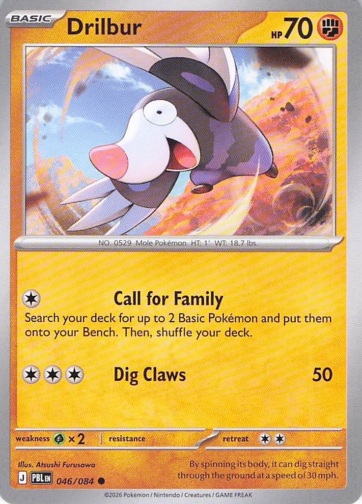 Pokemon TCG - Drilbur 046/084 Pitch Black NM