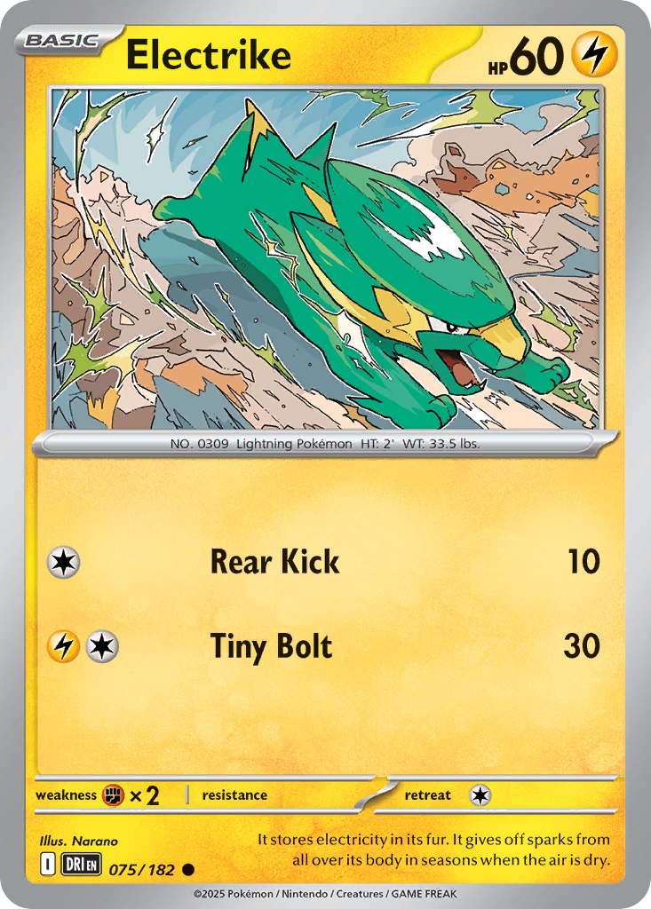 Pokemon TCG - Electrike 075/182 Destined Rivals NM