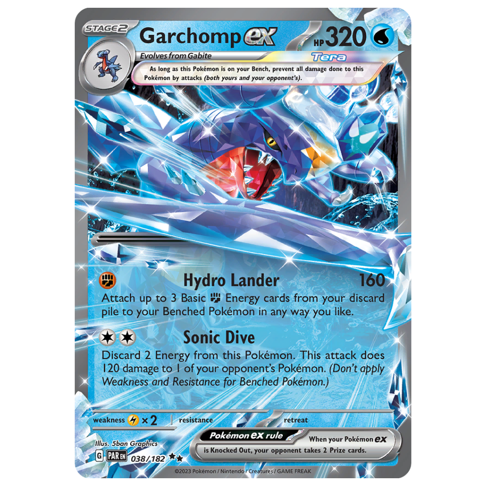 Pokemon TCG - Garchomp EX 038/182 - Double Rare NM/M [Paradox Rift]