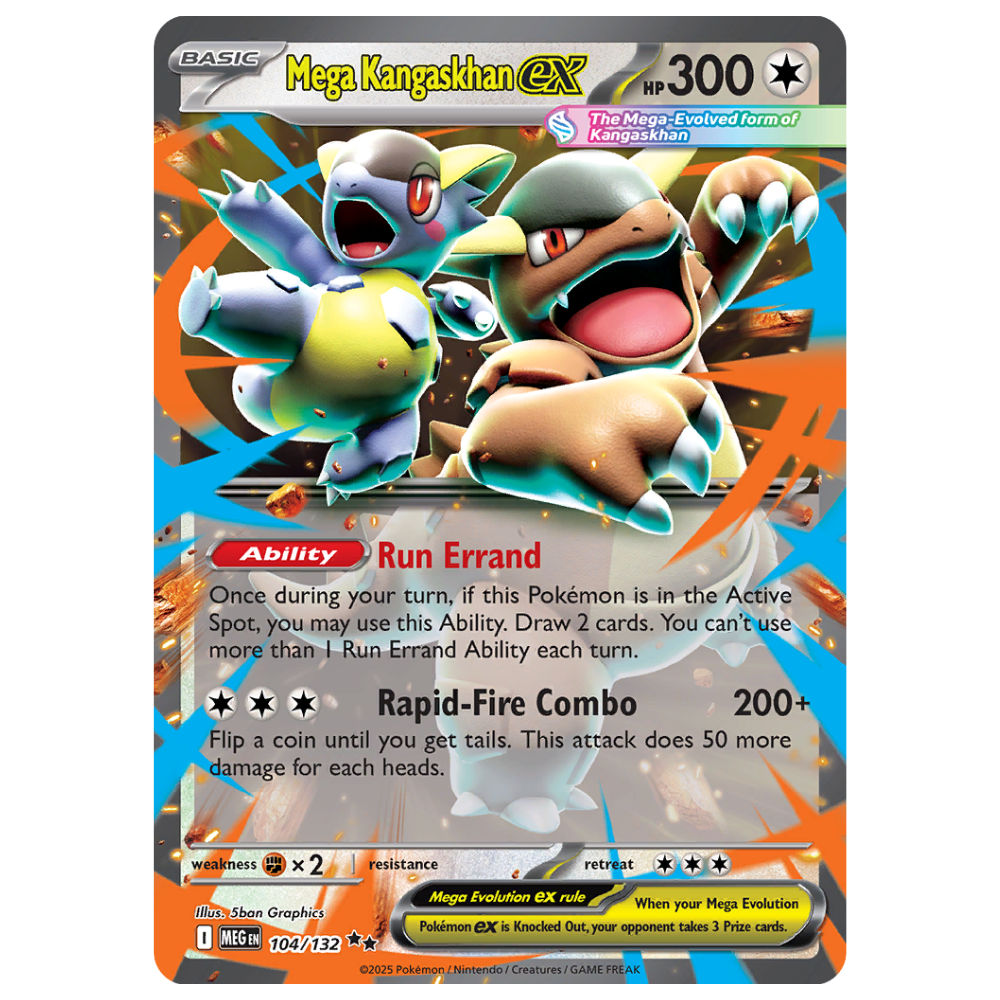 Pokemon TCG - Mega Kangaskhan EX 104/132 - Double Rare NM/M [Mega Evolution]