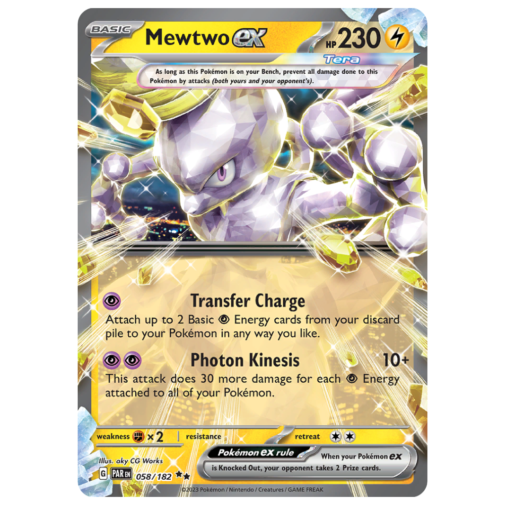 Pokemon TCG - Mewtwo EX 058/182 - Double Rare NM [Paradox Rift]