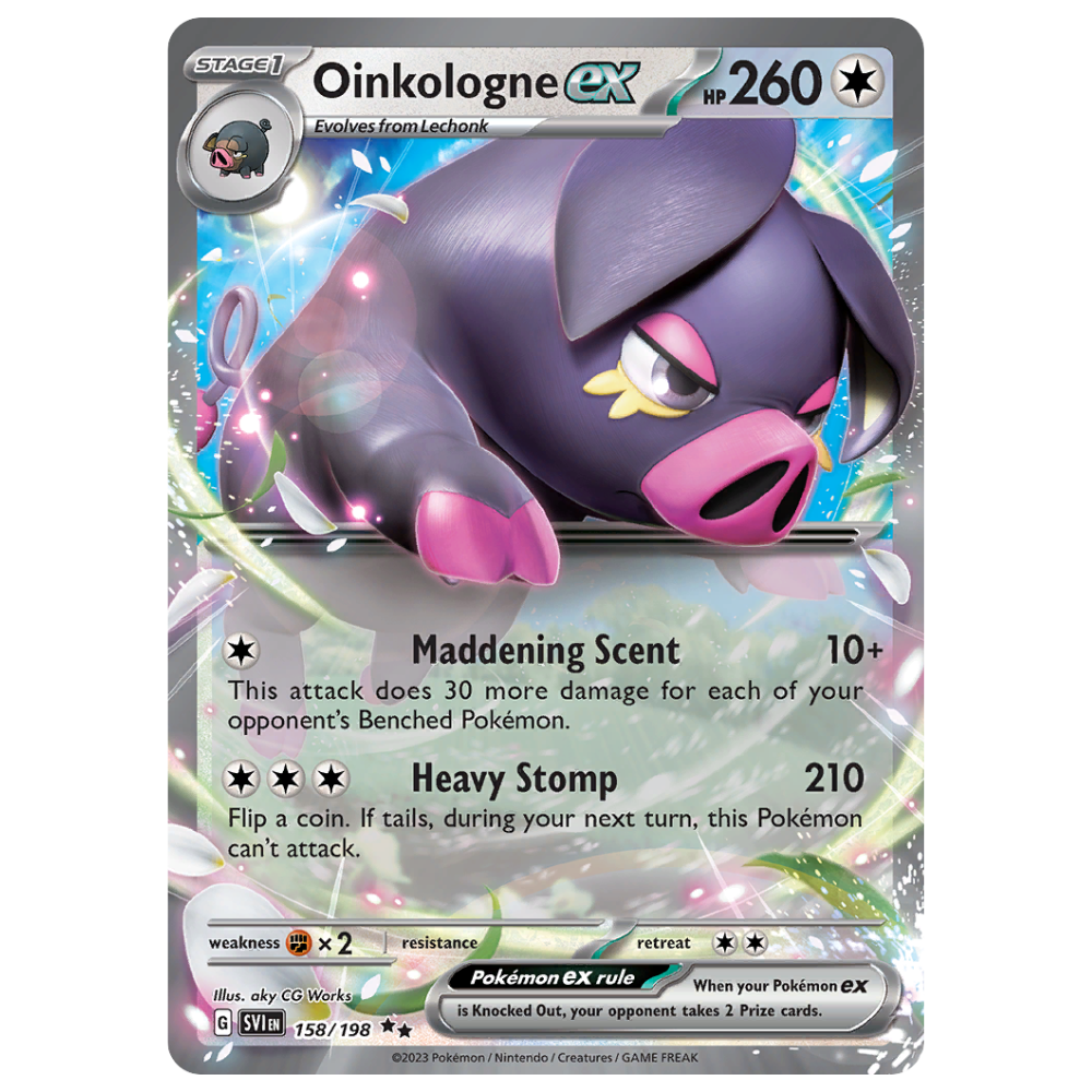 Pokemon TCG - Oinkologne EX 158/198 - Double Rare NM/M [Scarlet and Violet Base]