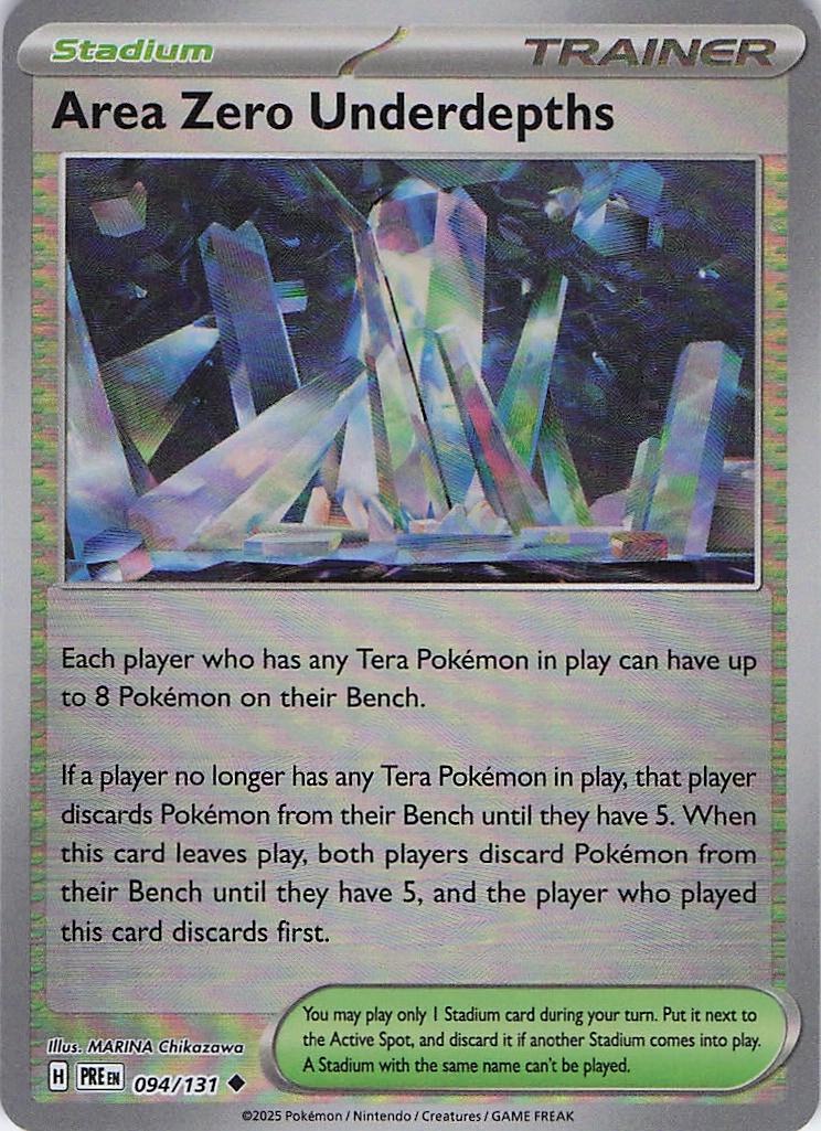 Area Zero Underdepths 094/131 Prismatic Evolutions Pokemon Reverse Holo NM
