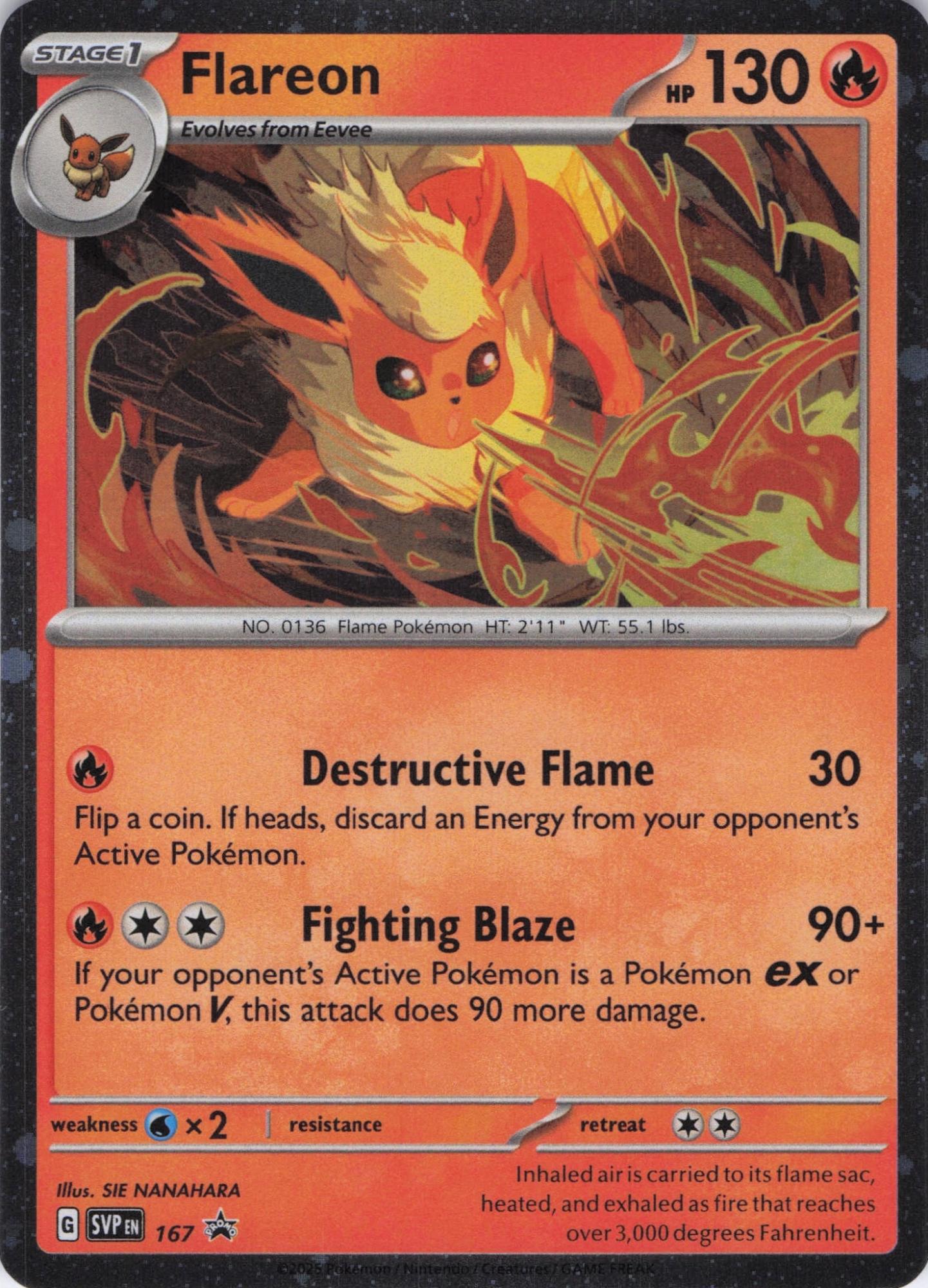 Flareon 167 Promo Scarlet & Violet Pokemon Near Mint