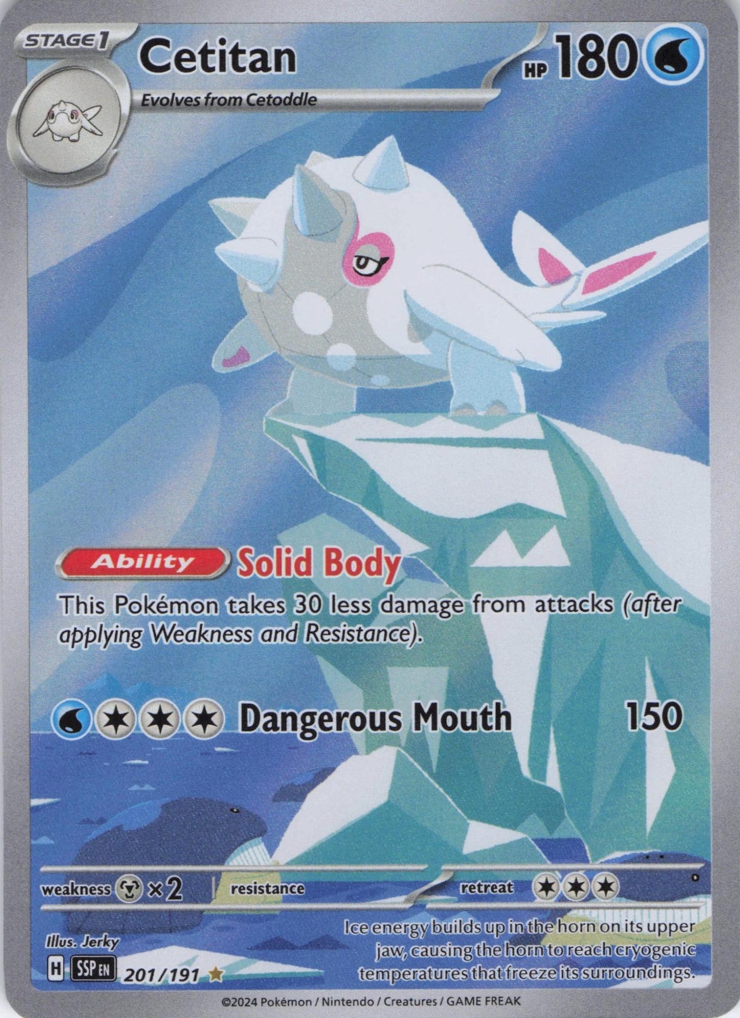 Cetitan 201/191 Illustration Rare Surging Sparks Pokemon Near Mint