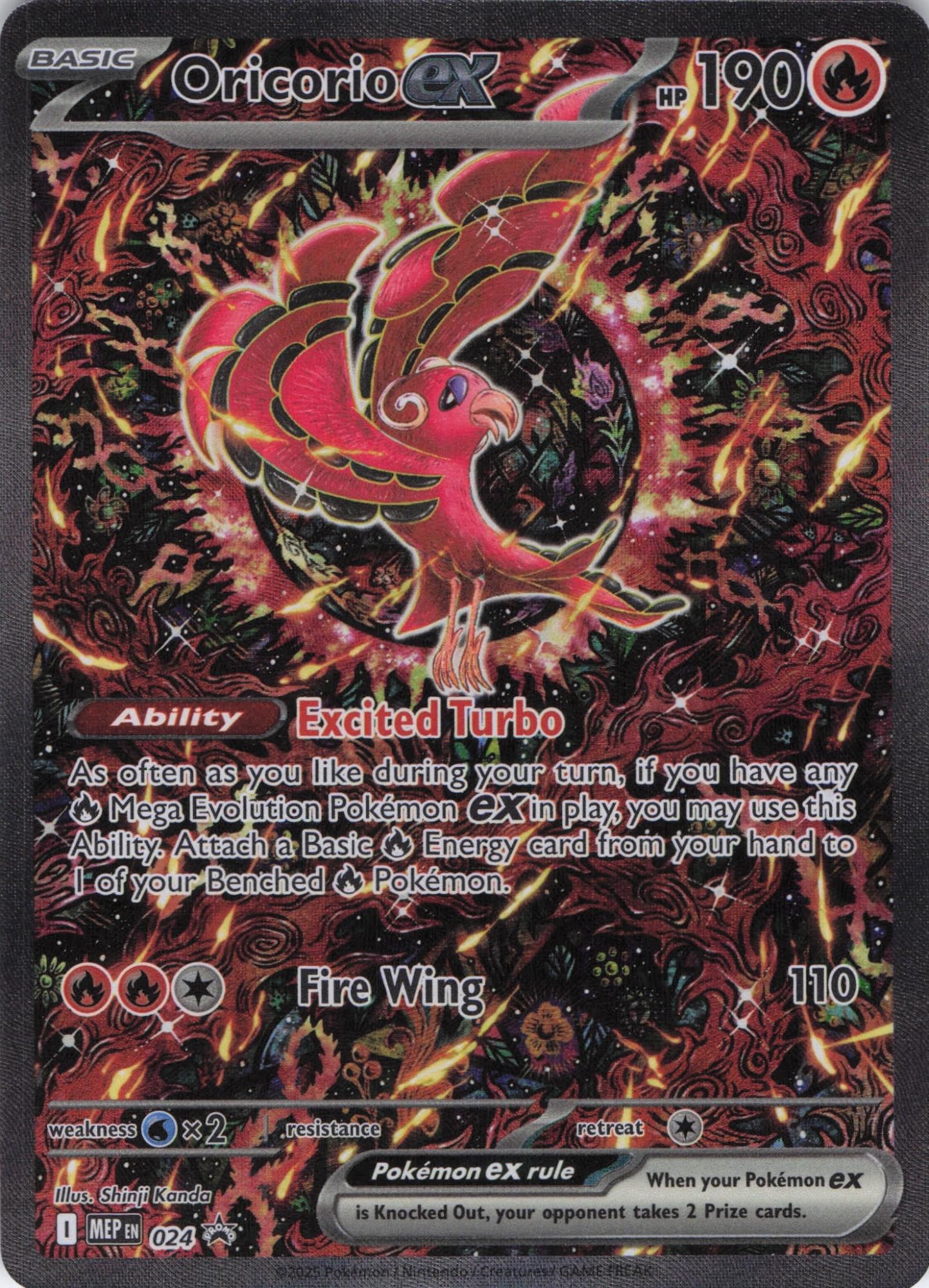 Oricorio ex 024 Promo Mega Evolutions Pokemon Near Mint