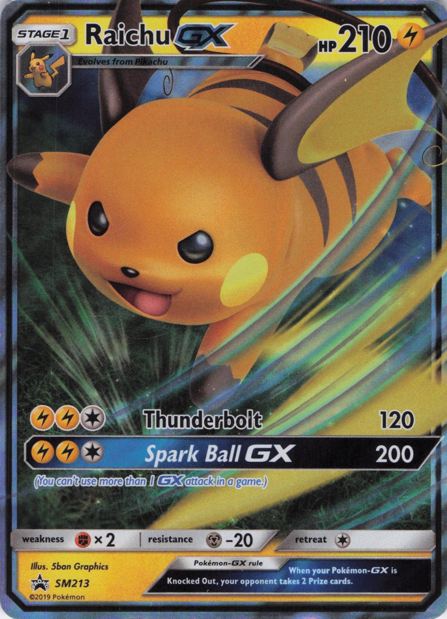 Raichu GX - SM213 SM213 Holofoil Promo SM Promos Pokemon Near Mint