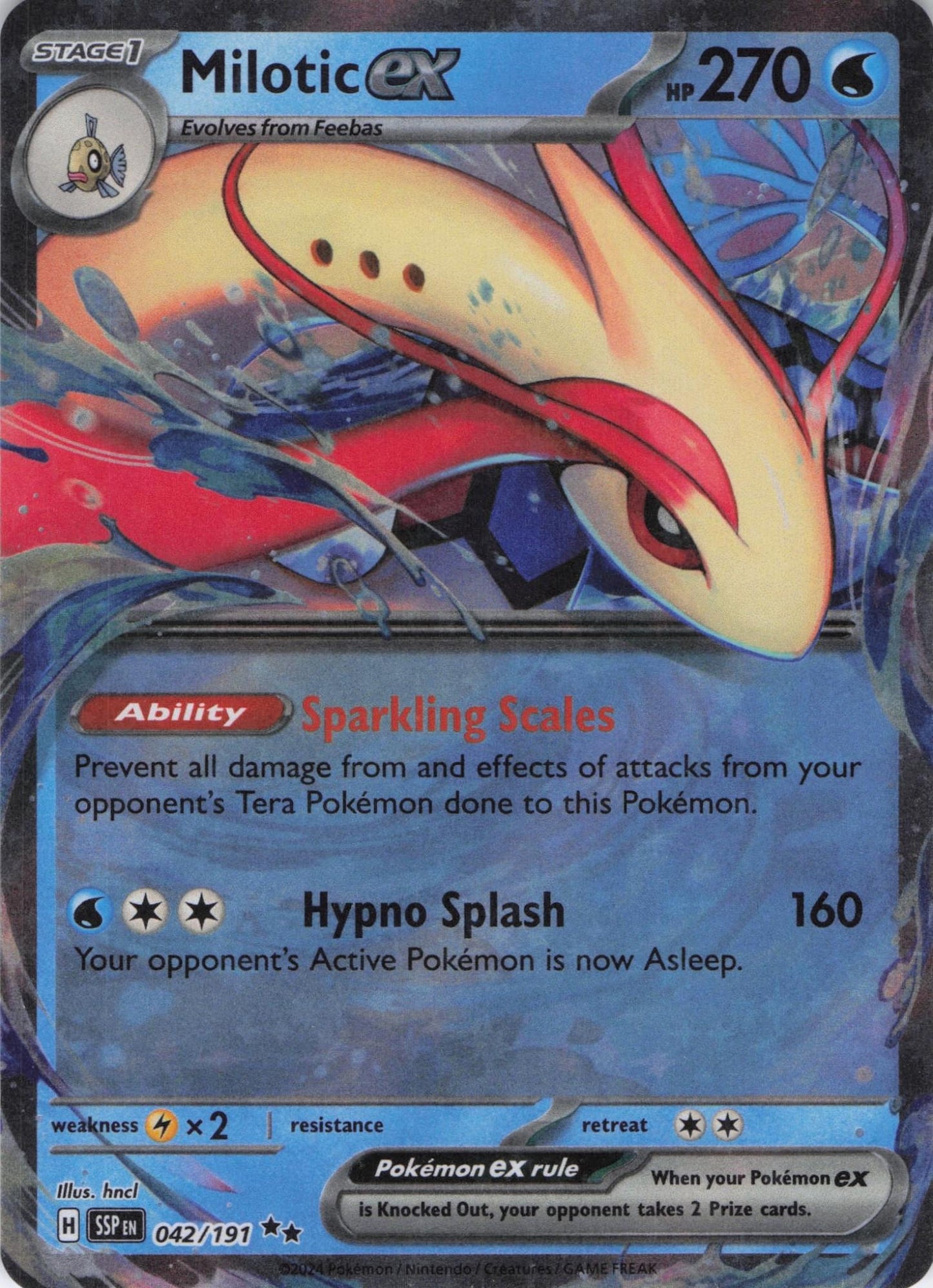 Milotic ex 042/191 Double Rare Surging Sparks Pokemon Near Mint