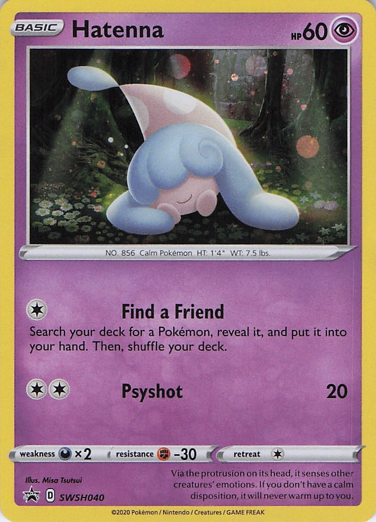Hatenna SWSH040 Promo SWSH Black Star Pokemon Near Mint