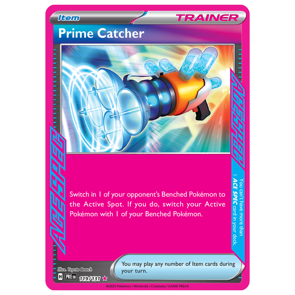 Pokemon TCG - Prime Catcher 119/131 - Ace Spec Rare NM/M [Prismatic Evolutions]
