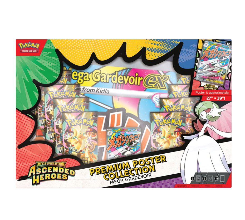Pokemon TCG - Mega Evolution Ascended Heroes Premium Poster Collection Mega Lucario or Mega Gardevoir (Pre order 20.03.2026)