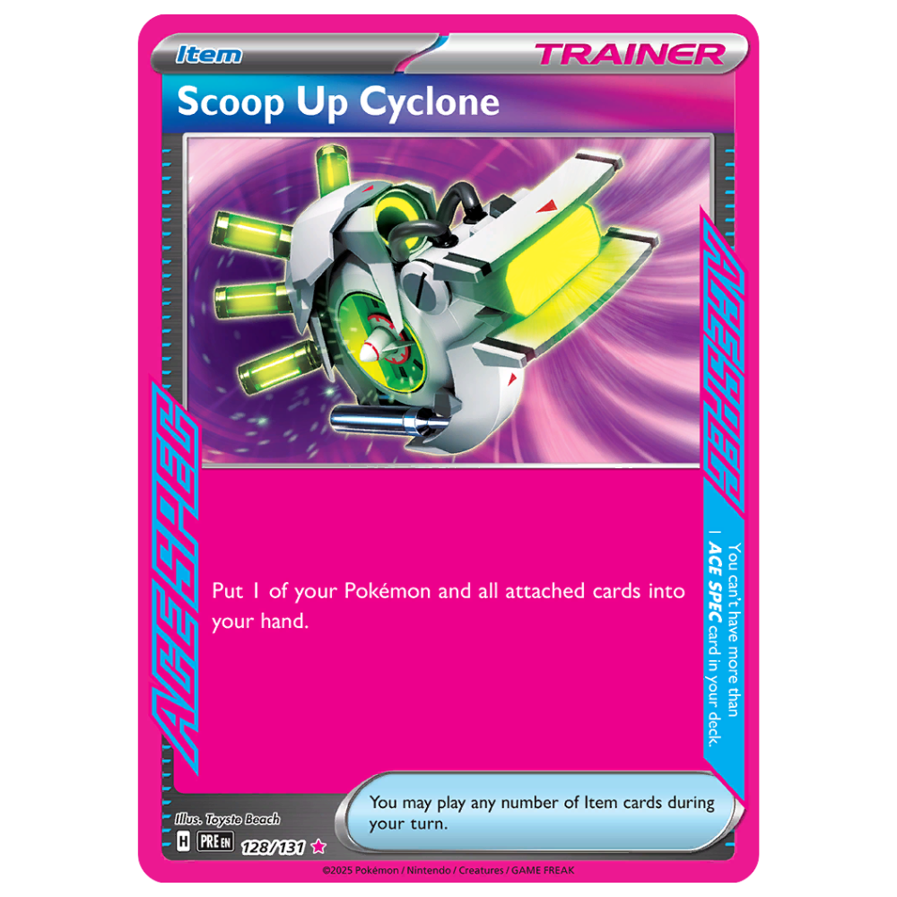 Pokemon TCG - Scoop Up Cyclone 128/131 - Ace Spec Rare NM/M [Prismatic Evolutions]