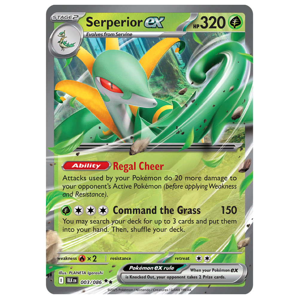 Pokemon TCG - Serperior EX 003/086 - Double Rare NM/M [Black Bolt]