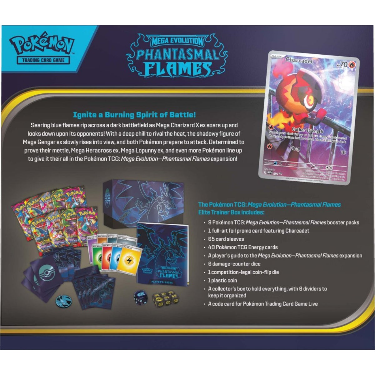 Pokemon TCG - Mega Evolution Phantasmal Flames Elite Trainer Box (Pre-Order, November Release)