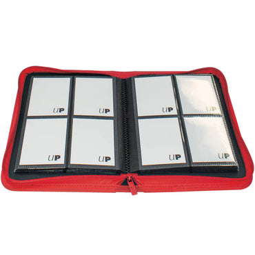 ULTRA PRO Binder - Vivid 4-Pocket Zippered Pro-Binder: Red