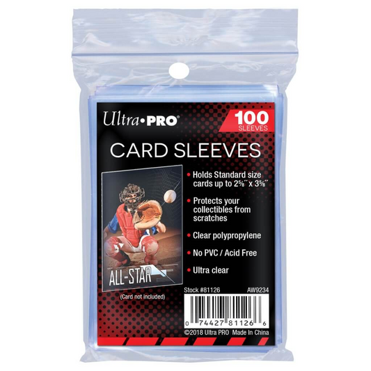 Ultra Pro 2-1/2" x 3-1/2" Soft Card Sleeves - 100pc (Penny Sleeves 2.5"x3.5")