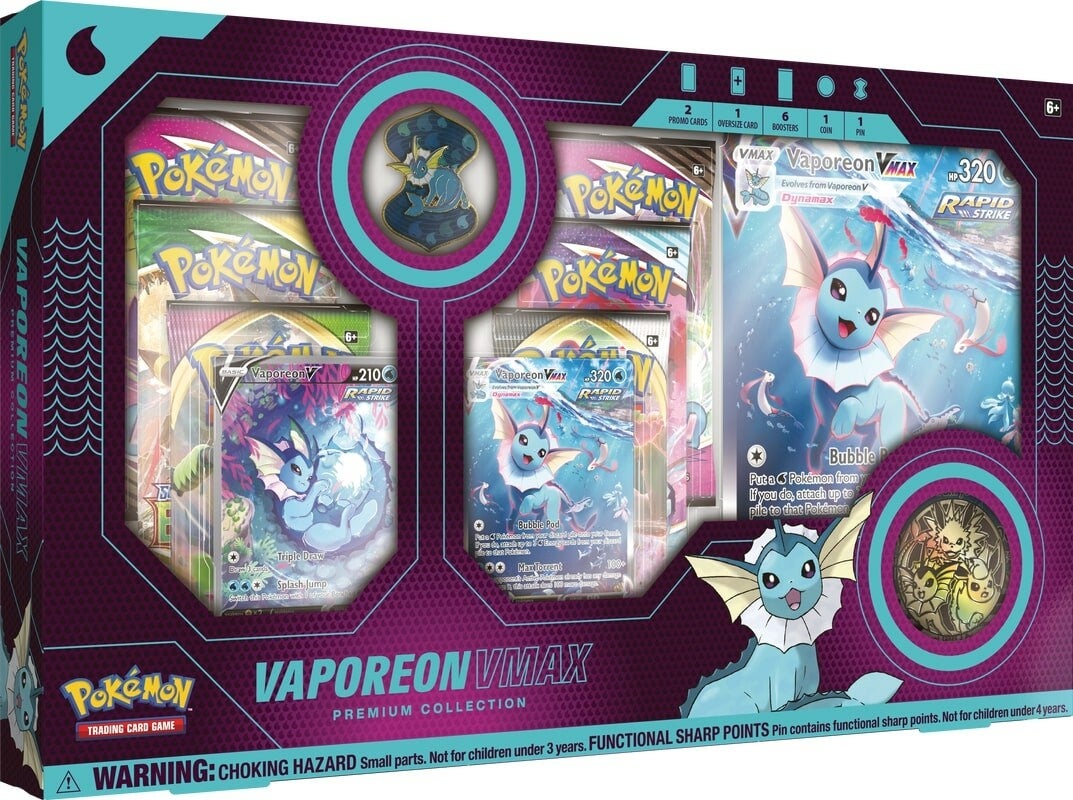 Pokemon TCG - Vaporeon VMAX / Jolteon VMAX / Flareon VMAX Premium Collection (Full Set)